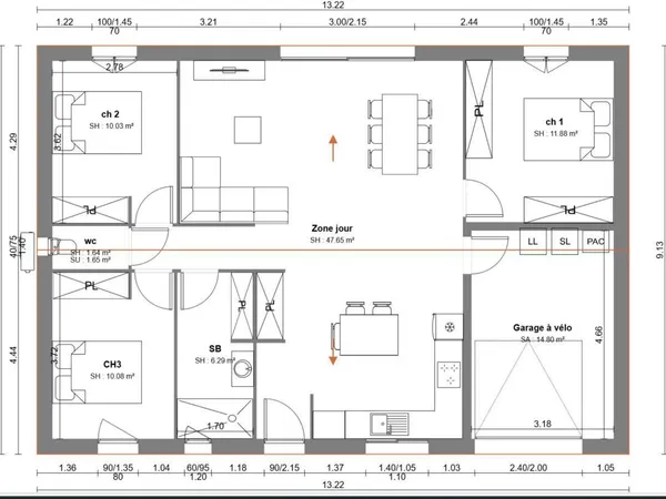 Projet de construction d'une maison 87 m² avec terrain à SAINT-JEAN-DE-LIVERSAY (17) 