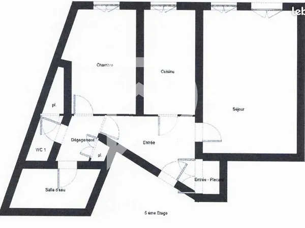 Appartement 2 pièces 55 m² 