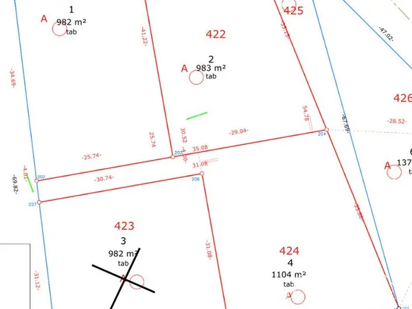 Terrain 982 m² Montenois 