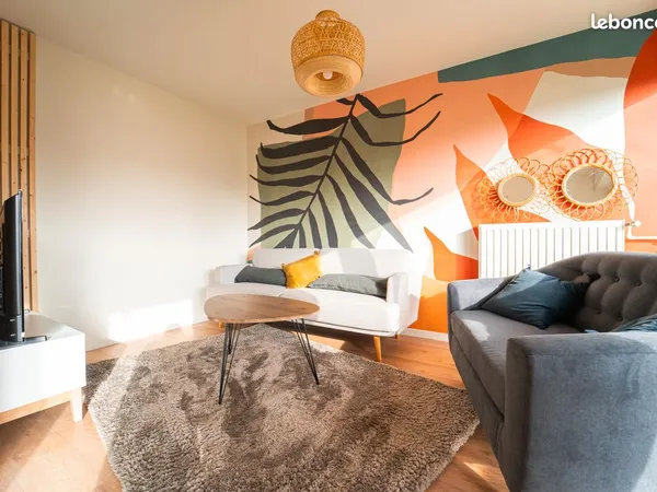 Chambre avec salle d'eau privative, colocation haut de gamme 
