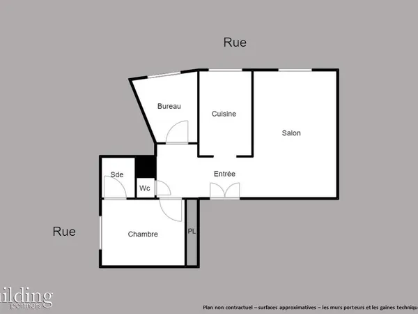 Appartement 3 pièces 45 m² 