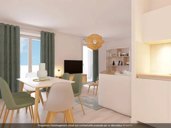 Appartement 2 pièces 51 m² 