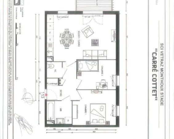 Appartement 3 pièces 59 m² 