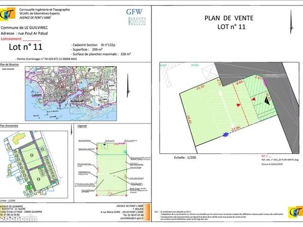 Terrain 299 m² Guilvinec 