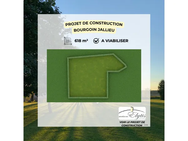 Rare Terrain plat à bâtir au coeur de Bourgoin Jallieu + Projet de construction 