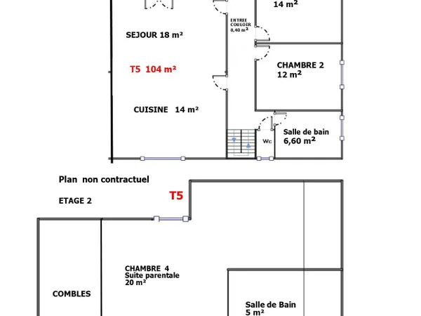 Appartement 5 pièces 104 m² 
