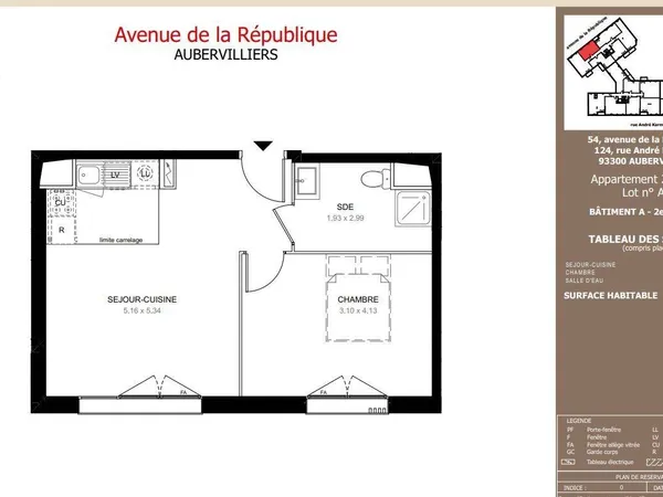 Appartement 2 pièces 41 m² 
