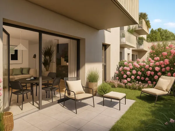 MAGNIFIQUE T2 EXPO SUD 41M² + TERRASSE 12M² + JARDIN 10M² 