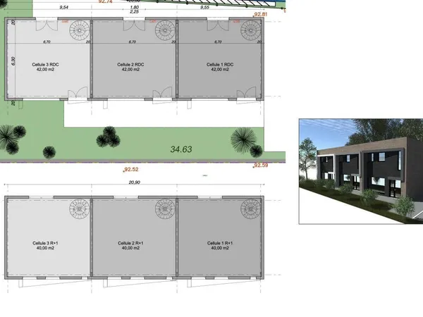 Terrain 700 m² 