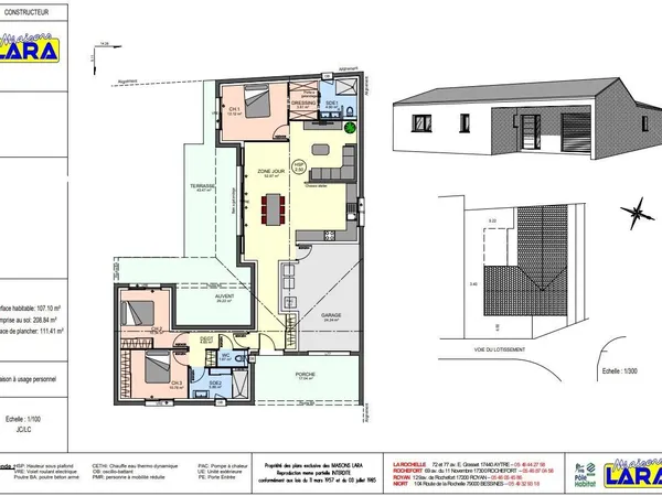 Projet de construction d'une maison 107 m² avec terrain à SAINT-ROGATIEN (17) 