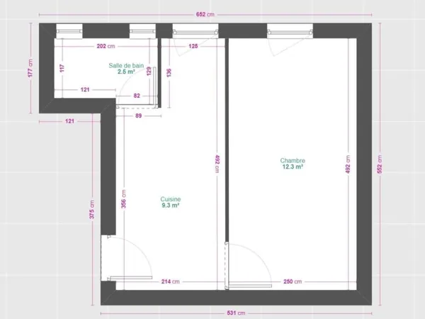 Studio de 23m2 à louer sur Paris 15 