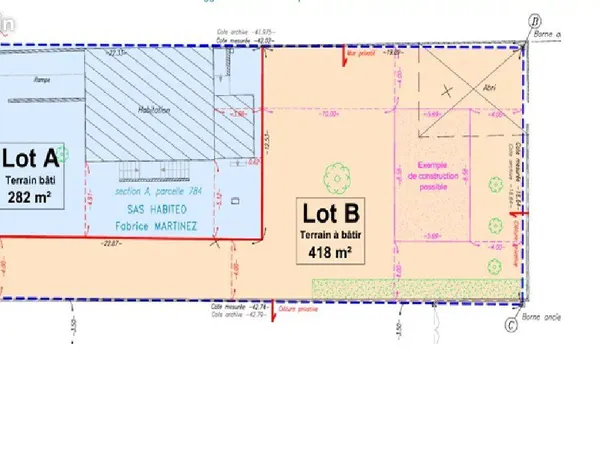 Terrain 418 m² Bois-le-Roi 