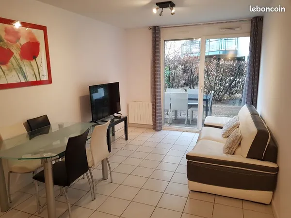 Appartement meublé 2 pièces + jardin à Grange Blanche 