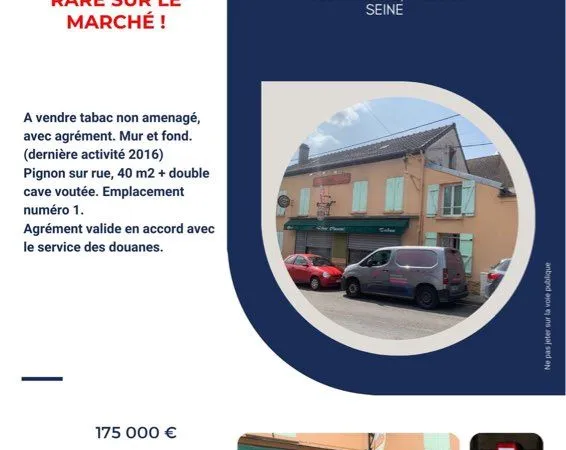 À vendre tabac fond + mur 