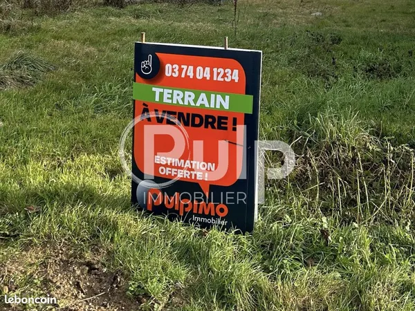 Terrain 1 380 m² Douchy Les Ayette 