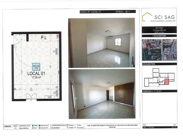 Bureaux 17 m² 