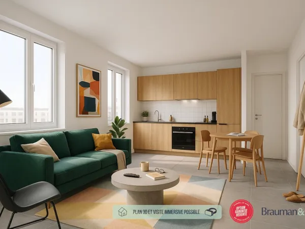 2 PIÈCES de 46m² 
