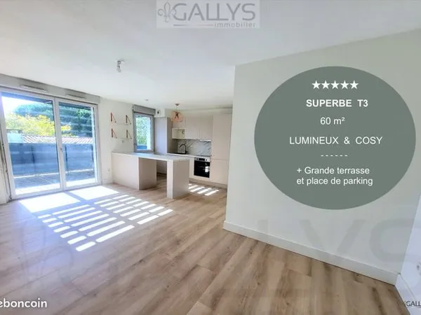 Appartement 3 pièces 59 m² 