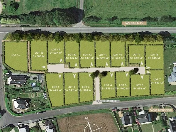 A vendre terrain constructible 643 m2 La chapelle du mur Plouigneau 