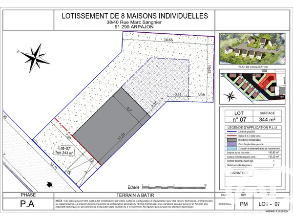 Terrain 343 m² 