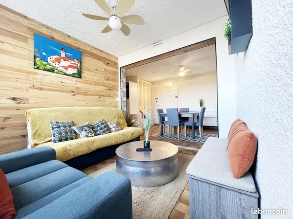 T2 meublé 40 m² - Vue mer, Port-Leucate - Location à l'année 