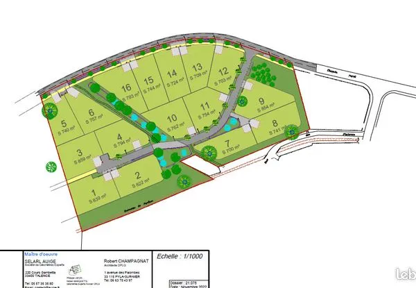 Terrain 757 m² 