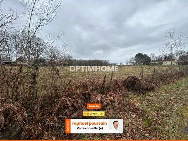 Terrain à vendre de 1 000,00 m² SAINT AMAND MAGNAZEIX (87) 