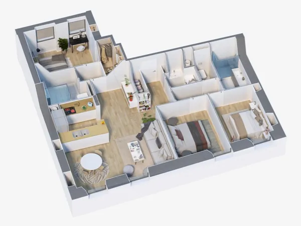 Vends appartement 55m² 