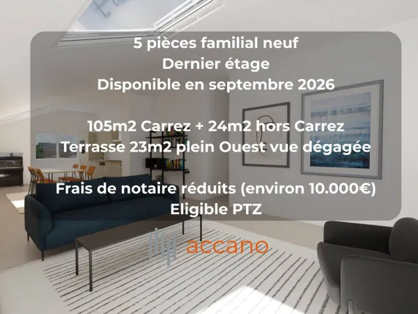 Appartement 5 pièces 106 m² 