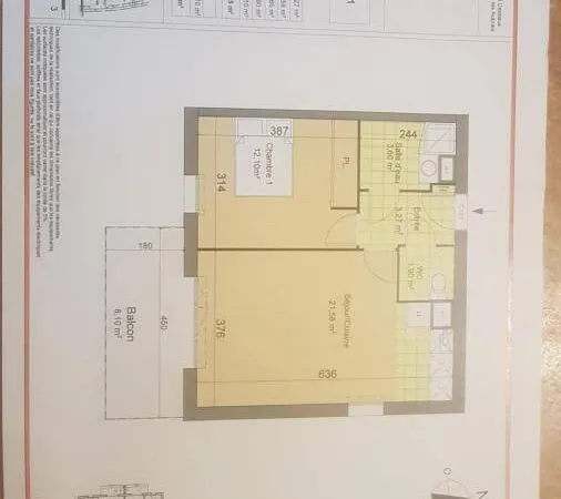 Appartement 2 pièces 42 m² 