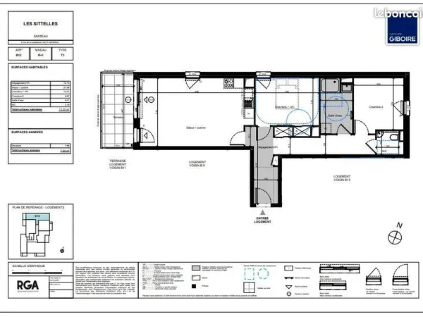 Appartement 3 pièces 48 m² 