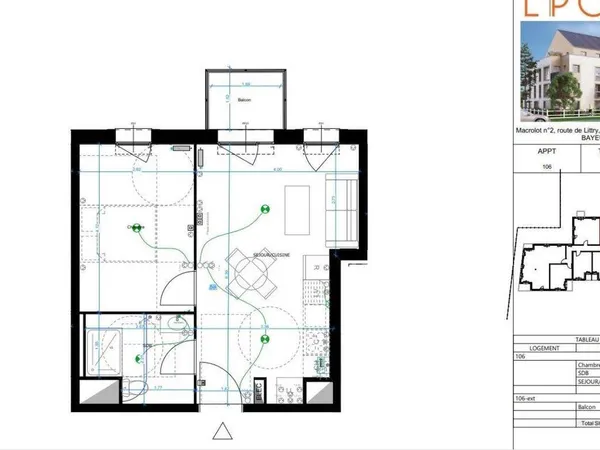 Appartement 2 pièces 39 m² 