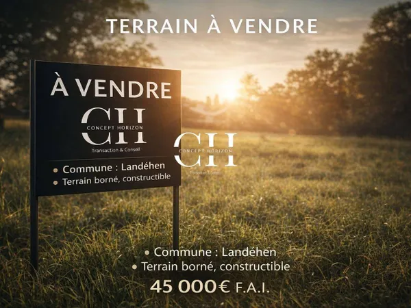Terrain constructible 1000 m² 