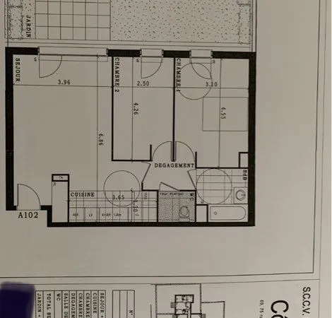 Magnifique appartement F3 + jardin 