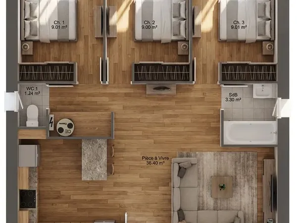 Maison 4 pièces 68 m² 