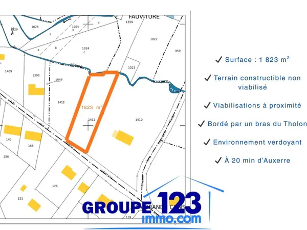 Terrain 1823 m² 