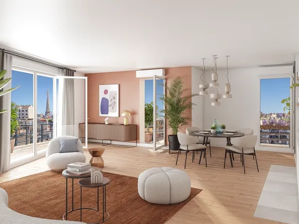 EXCEPTIONNELLE AVEC UN PANORAMA UNIQUE SUR PARIS !! GRAND T2 DE 55m² AVEC EXTERIEUR DE 45m² !!!!! 