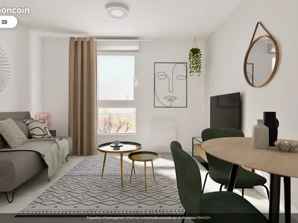 Studio 1 pièce 22 m² 