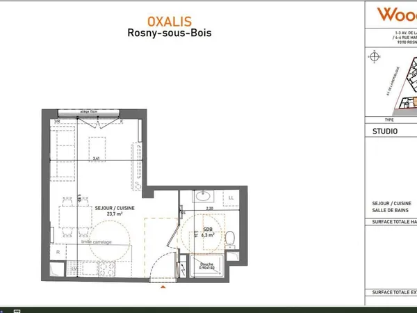Appartement 1 pièce 30 m² 