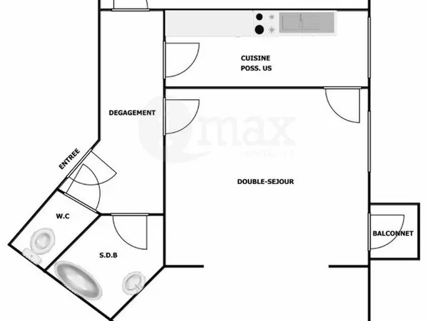 CLICHY - 3 PIECES DERNIER ETAGE - 330 000€ FAI 