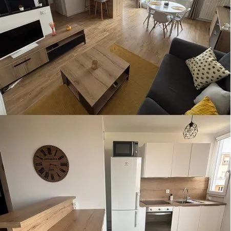 🏡 T2 meublé 50 m² - Dernier étage avec balcon, parking et ascenseur - La Nouvelle Madeleine / 