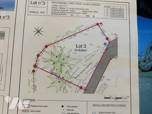 Terrain 538 m² 