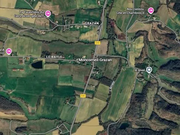 Terrain 1468 m² Moncorneil-Grazan 