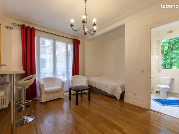 Très beau studio meublé 29m² Paris 16ème Nord, quartier recherché 