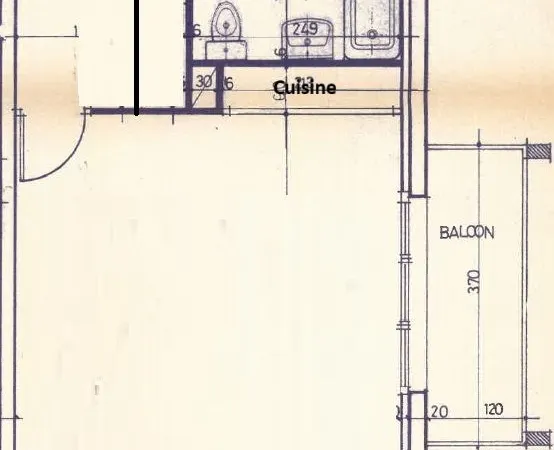 Grand Studio avec balcon (35m²) 