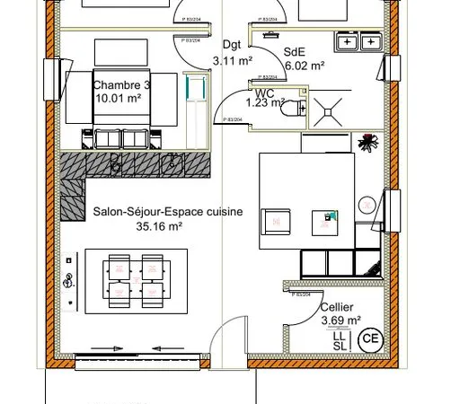 Maison neuve de plain-pied à construire - 80 m² sur terrain de 607 m² avec annexe existante 