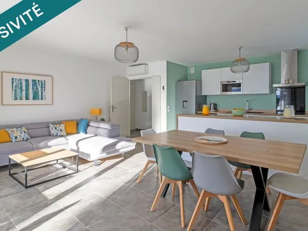 T3 récent 71 m² avec terrasse, piscine et box 