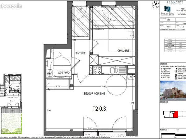 Appartement 2 pièces 51 m² 