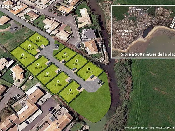 Terrain 273 m² La Tranche Sur Mer 