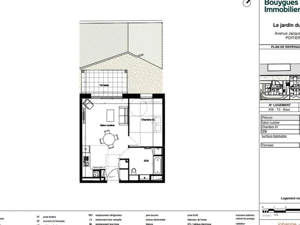 Appartement 2 pièces 45 m² 